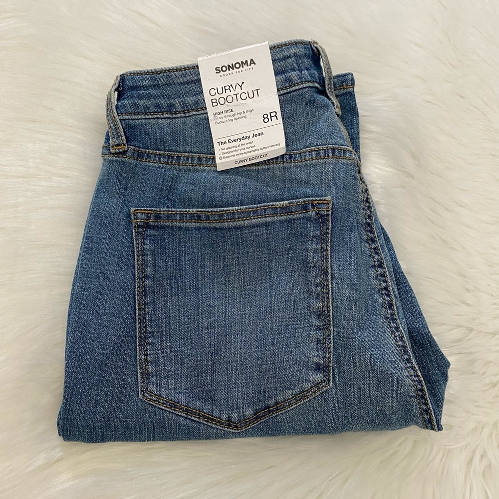 🔵NEW wTag-SONOMA High Rise Curvy Bootcut Jeans 8R